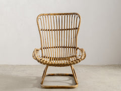 1960s Italian Bamboo Rattan Chair