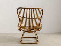 1960s Italian Bamboo Rattan Chair