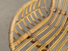 1960s Italian Bamboo Rattan Chair