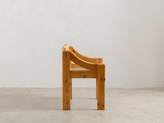 Mid-Century Pine & Straw Chair by Fratelli Montina