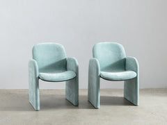 1980s Italian Armchair in Seafoam