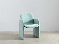 1980s Italian Armchair in Seafoam