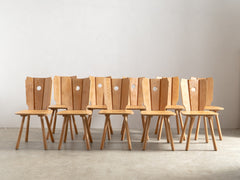1960s Decorative Brutalist Dining Chairs