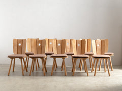 1960s Decorative Brutalist Dining Chairs