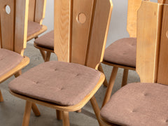 1960s Decorative Brutalist Dining Chairs