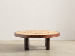 1960s Roger Capron Ceramic Round Coffee Table