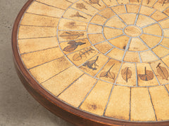 1960s Roger Capron Ceramic Round Coffee Table