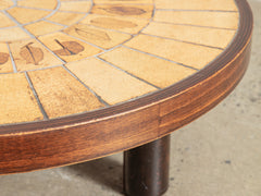 1960s Roger Capron Ceramic Round Coffee Table