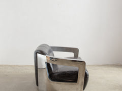 1960s Leather and Chrome Sofa