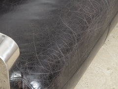 1960s Leather and Chrome Sofa