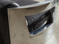 1960s Leather and Chrome Sofa