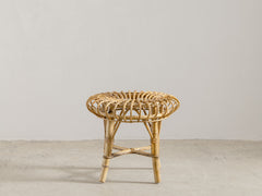 1960s Bamboo and Rattan Stool by Franco Albini