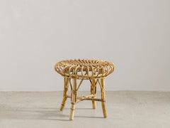 1960s Bamboo and Rattan Stool by Franco Albini