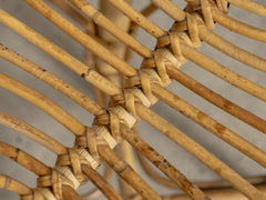 1960s Bamboo and Rattan Stool by Franco Albini