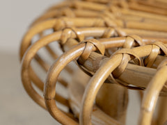 1960s Bamboo and Rattan Stool by Franco Albini