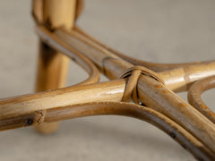 1960s Bamboo and Rattan Stool by Franco Albini