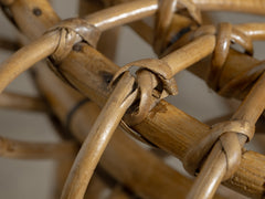 1960s Bamboo and Rattan Stool by Franco Albini