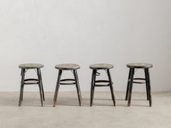 1960s Wooden Stool with Seahorse Motif