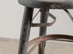 1960s Wooden Stool with Seahorse Motif