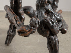 1970s Organic Brutalist Timber Stool 01