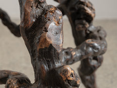 1970s Organic Brutalist Timber Stool 02