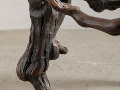 1970s Organic Brutalist Timber Stool 02