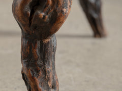 1970s Organic Brutalist Timber Stool 02