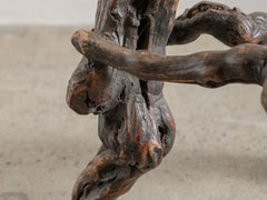 1970s Organic Brutalist Timber Stool 03