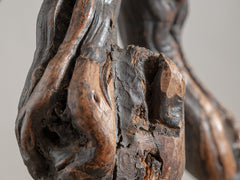 1970s Organic Brutalist Timber Stool 03