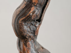 1970s Organic Brutalist Timber Stool 03