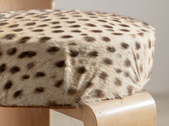 1930s Michel Dufet Cow Hide Pouf