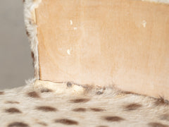 1930s Michel Dufet Cow Hide Pouf