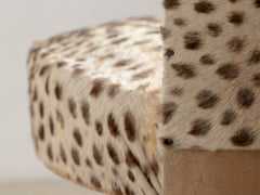 1930s Michel Dufet Cow Hide Pouf