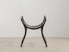 1940s Curved Metal Stool