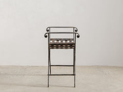 1940s Curved Metal Stool
