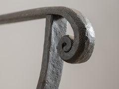1940s Curved Metal Stool