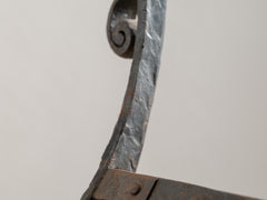 1940s Curved Metal Stool
