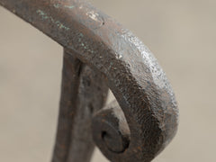 1940s Curved Metal Stool