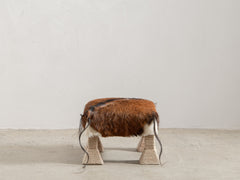1930s Cow Hide and Rope Stool