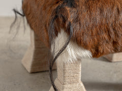 1930s Cow Hide and Rope Stool