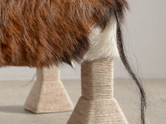 1930s Cow Hide and Rope Stool