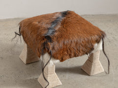 1930s Cow Hide and Rope Stool