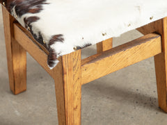 1950s Timber and Cow Hide Stool 02