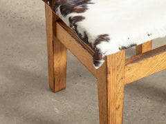 1950s Timber and Cow Hide Stool 02
