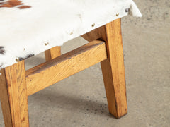 1950s Timber and Cow Hide Stool 02