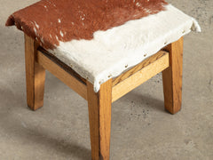 1950s Timber and Cow Hide Stool 03