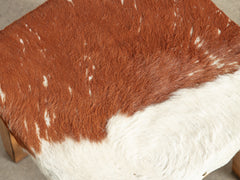 1950s Timber and Cow Hide Stool 03