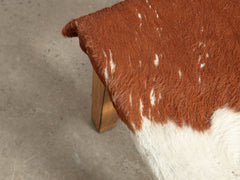1950s Timber and Cow Hide Stool 03