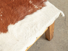 1950s Timber and Cow Hide Stool 03