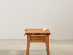 1950s Timber and Cow Hide Stool 04